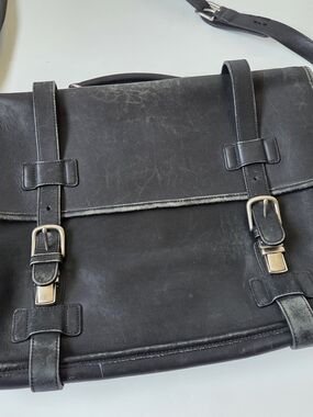 Coach Madison Briefcase Messenger Bag Black